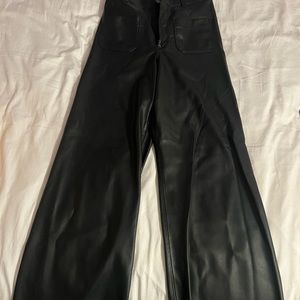 Zara Marine Straight Leather Pants